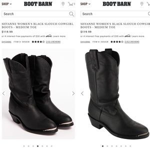 Black Shyanne Slouch Cowgirl Boots